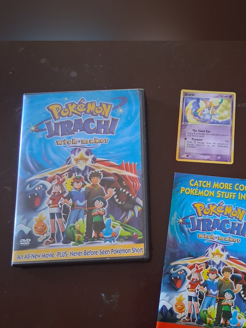 Pokemon Jirachi Wish Maker Set - Blue, Purple, Yellow CARD DVD BOOK 2004